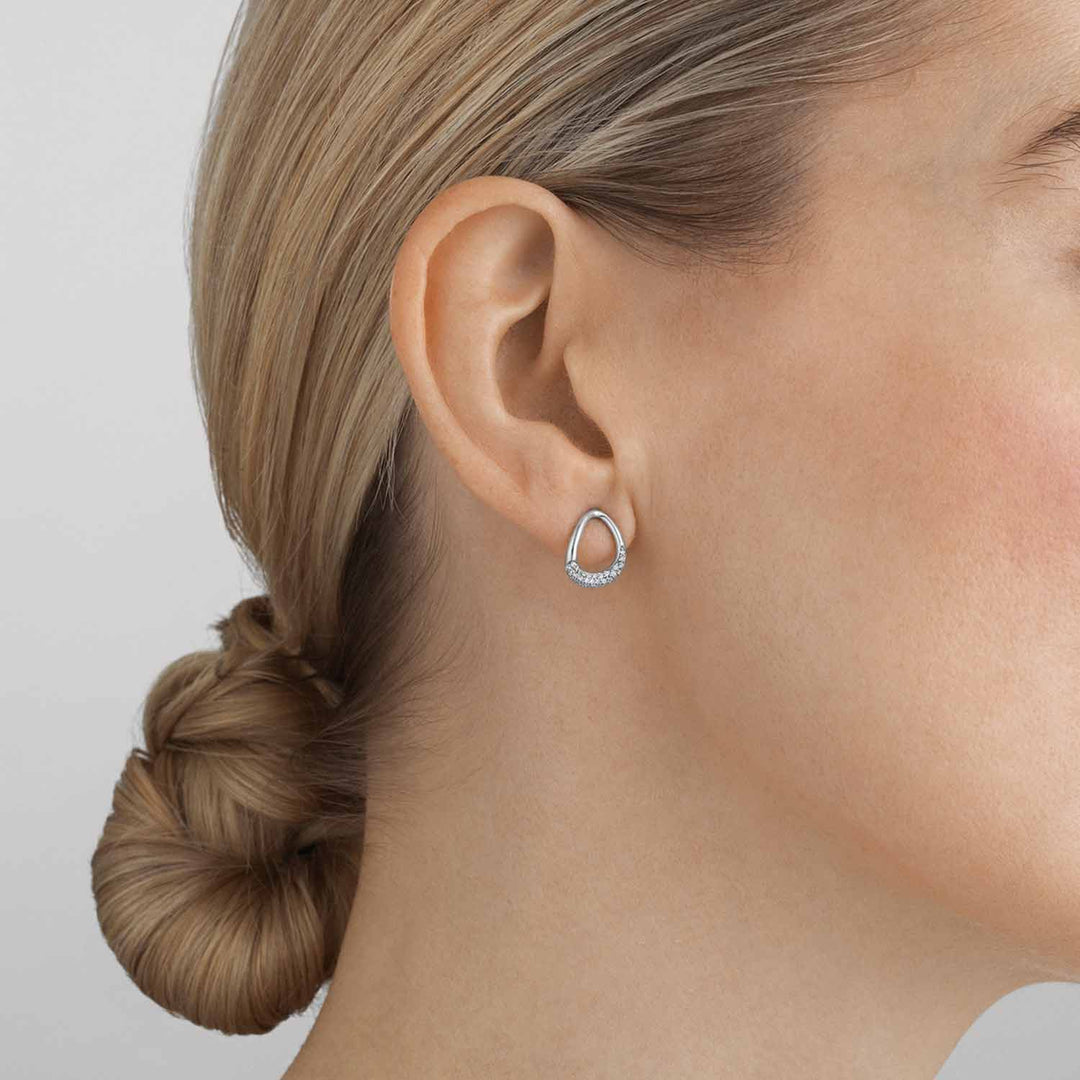 Silfureyrnalokkar með demöntum - Georg Jensen