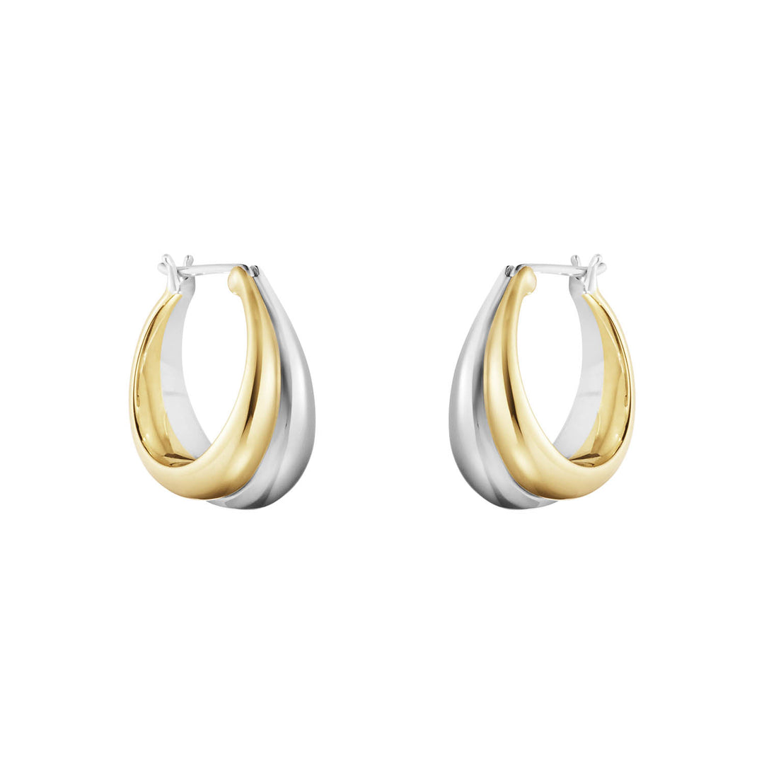 Gull og silfur eyrnalokkar - Georg Jensen