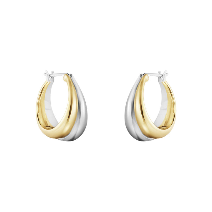Gull og silfur eyrnalokkar - Georg Jensen
