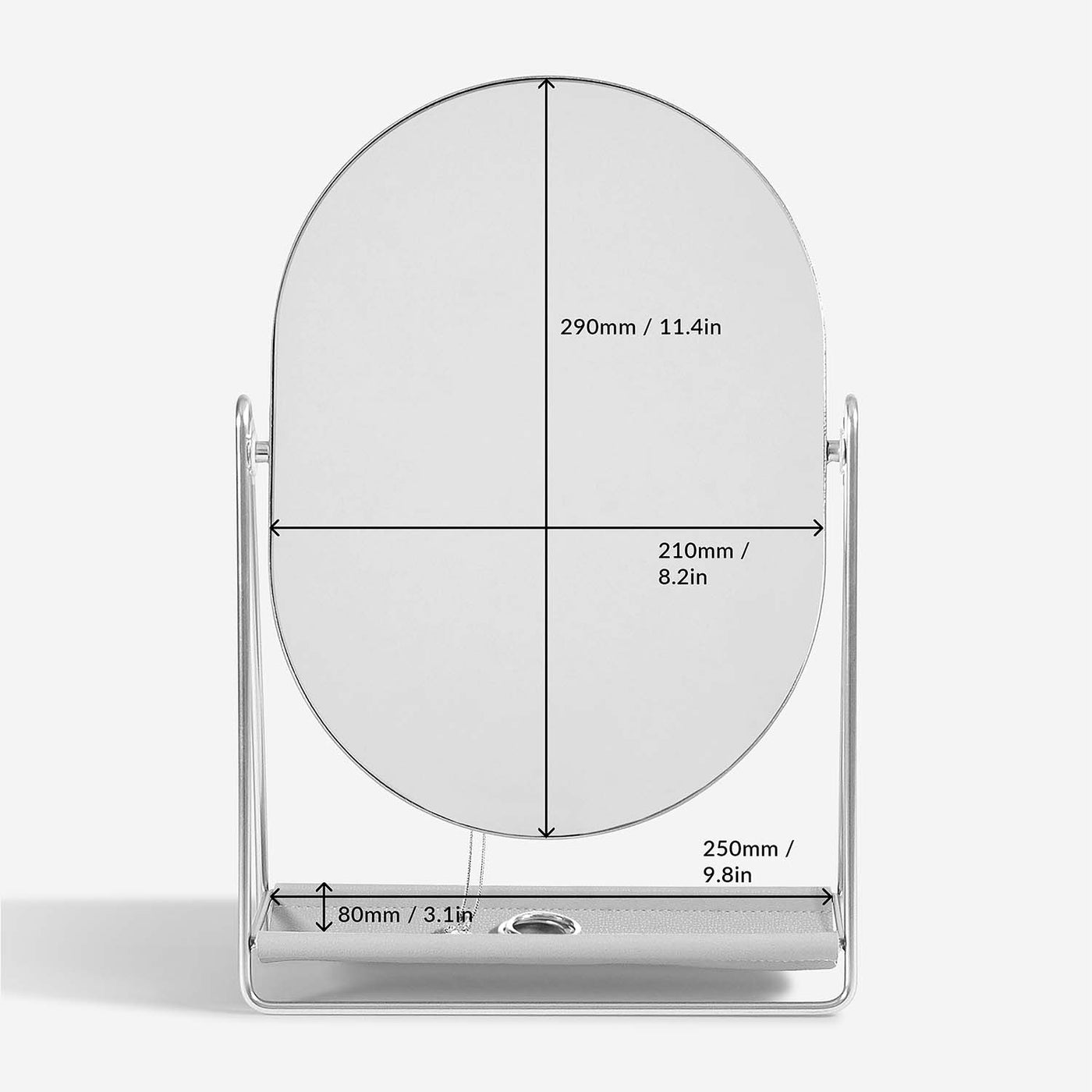 Skartgripastandur með spegli