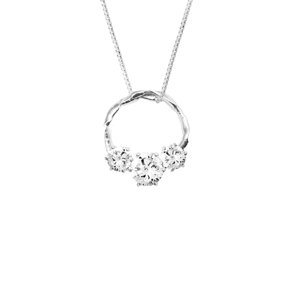 Gáru hálsmen - gull - með zirconia steinum - XSmall