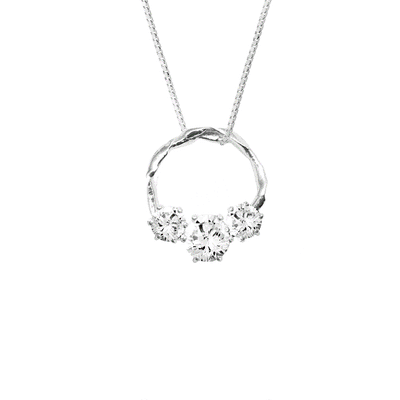 Gáru hálsmen - gull - með zirconia steinum - XSmall