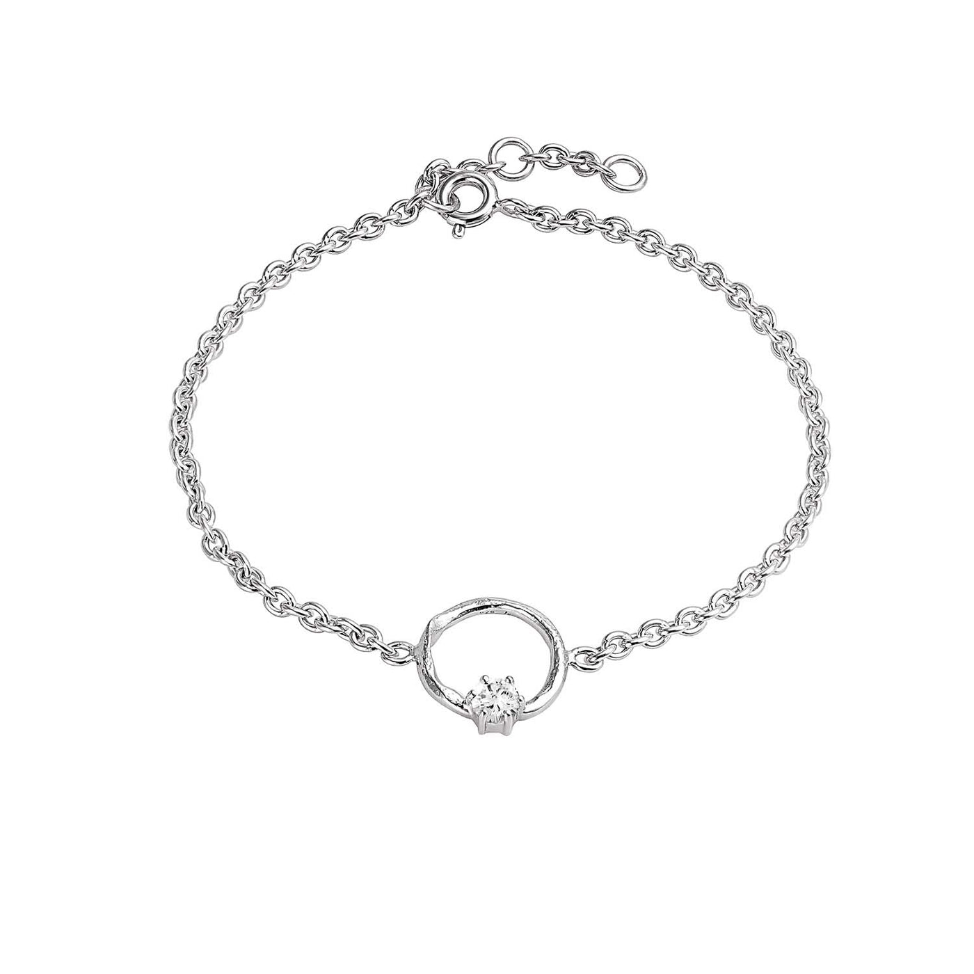 Silfurarmband með zirkonia