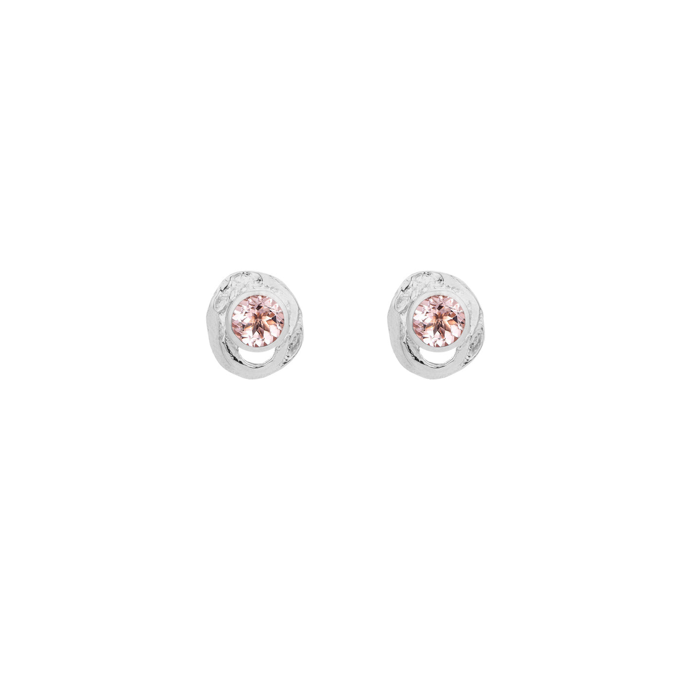 Silfureyrnalokkar með morganite