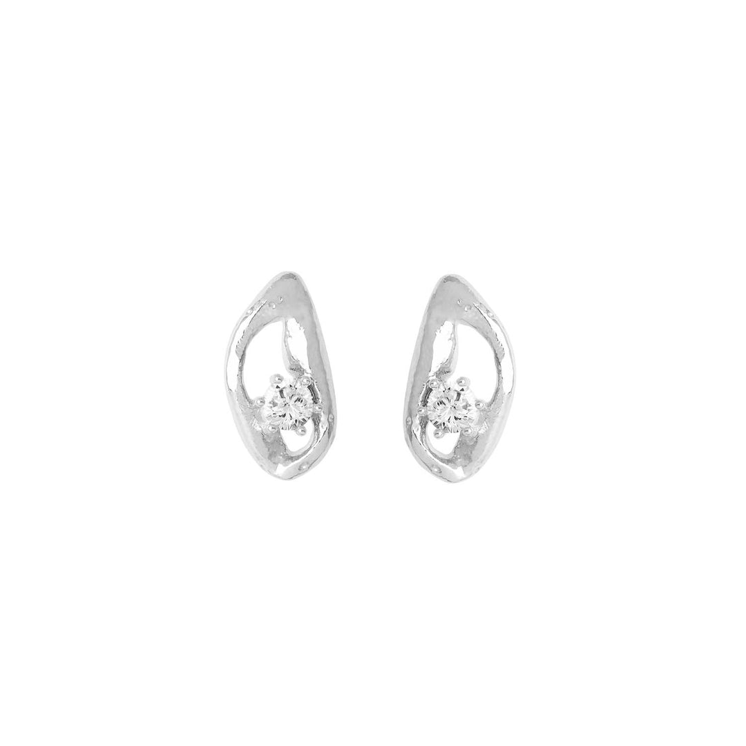 Silfureyrnalokkar með zirconia steinum