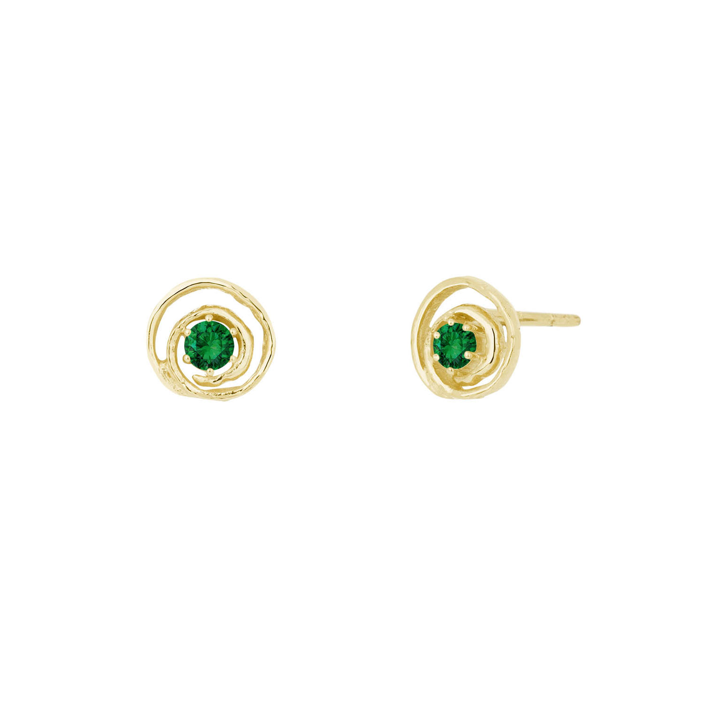 Gulleyrnalokkar með emerald