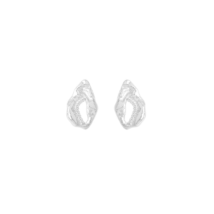 Silfureyrnalokkar með zirconia steinum