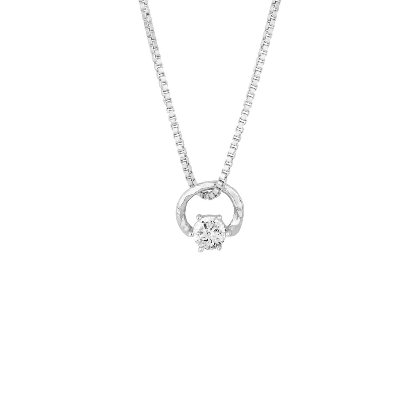 Gáru hálsmen - silfur - með zirconia - XSmall