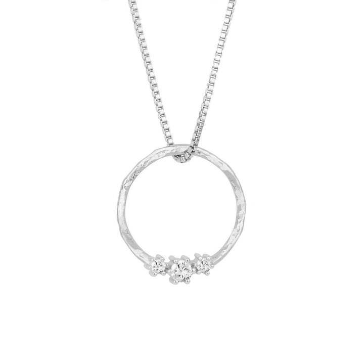 Gáru hálsmen - silfur - með zirconia - Medium