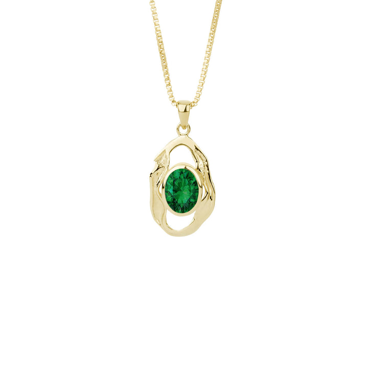 Gullhálsmen með emerald