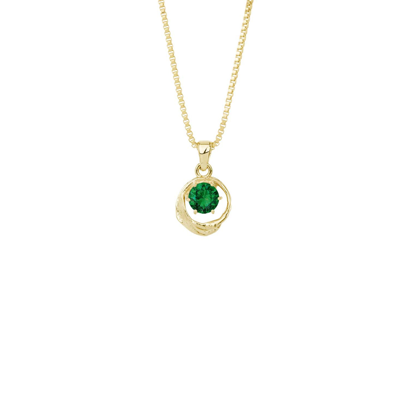 Gullhálsmen með emerald