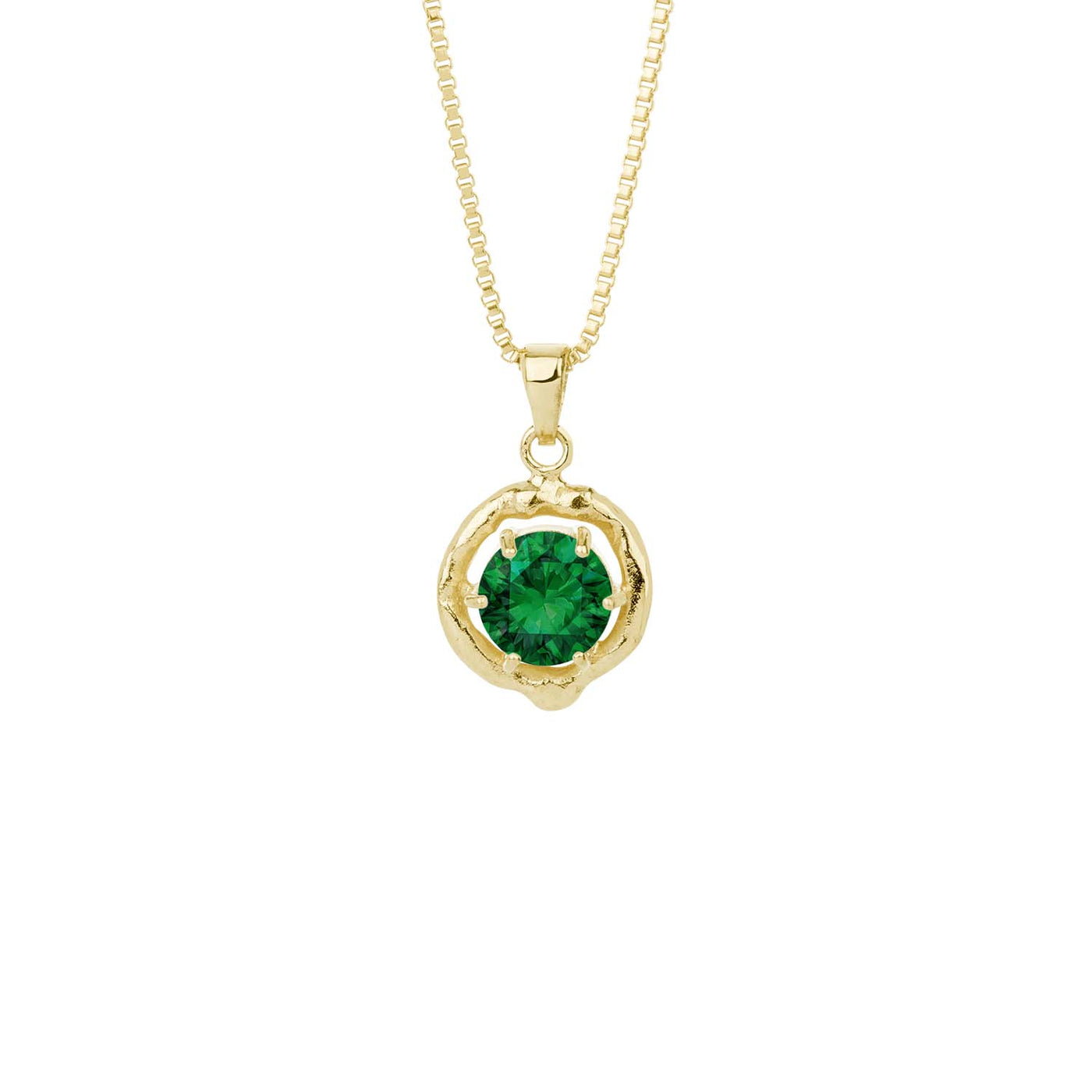 Gullhálsmen með emerald