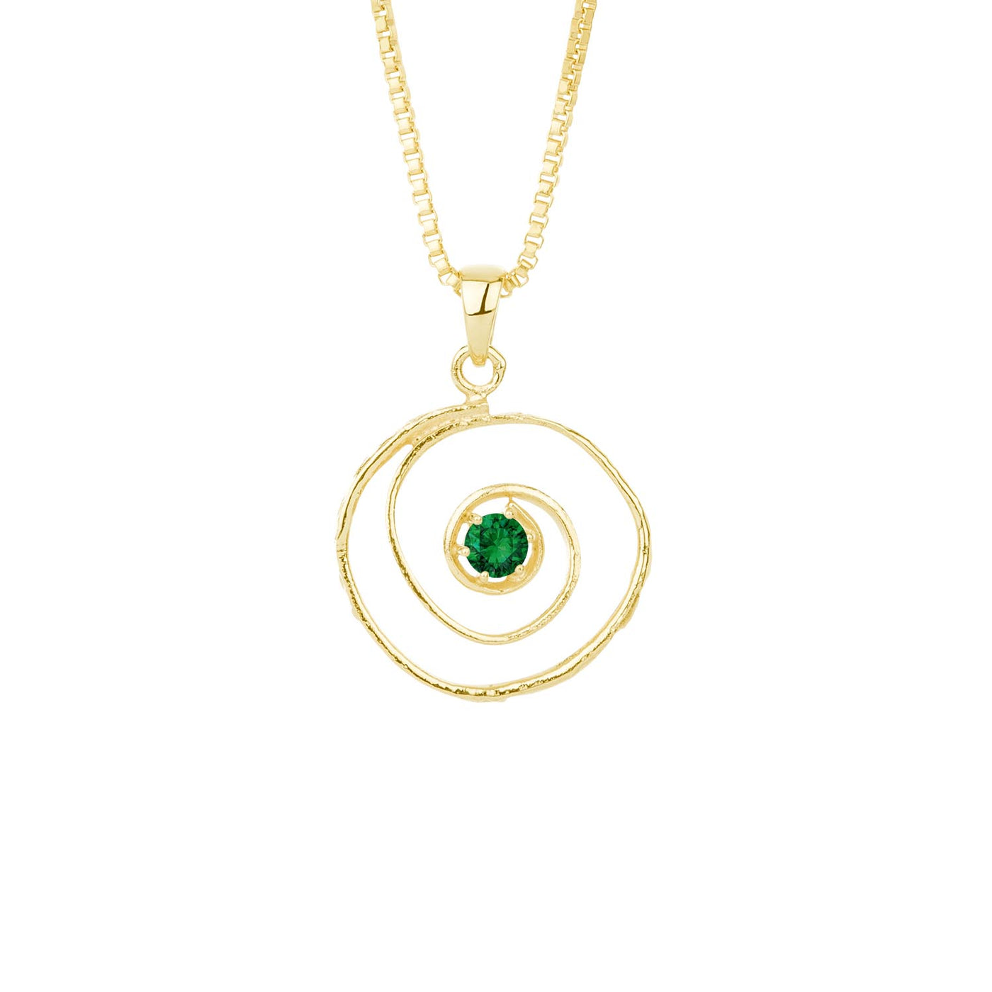 Gullhálsmen með emerald