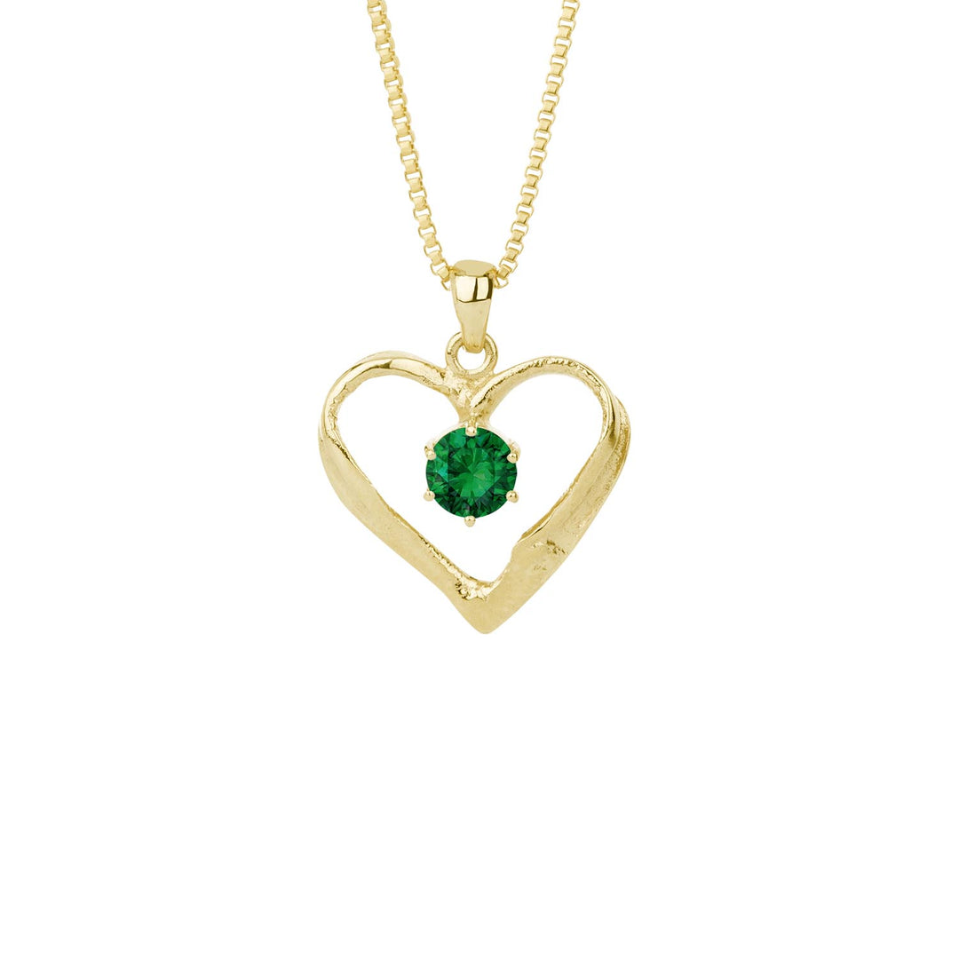 Gullhjarta með emerald