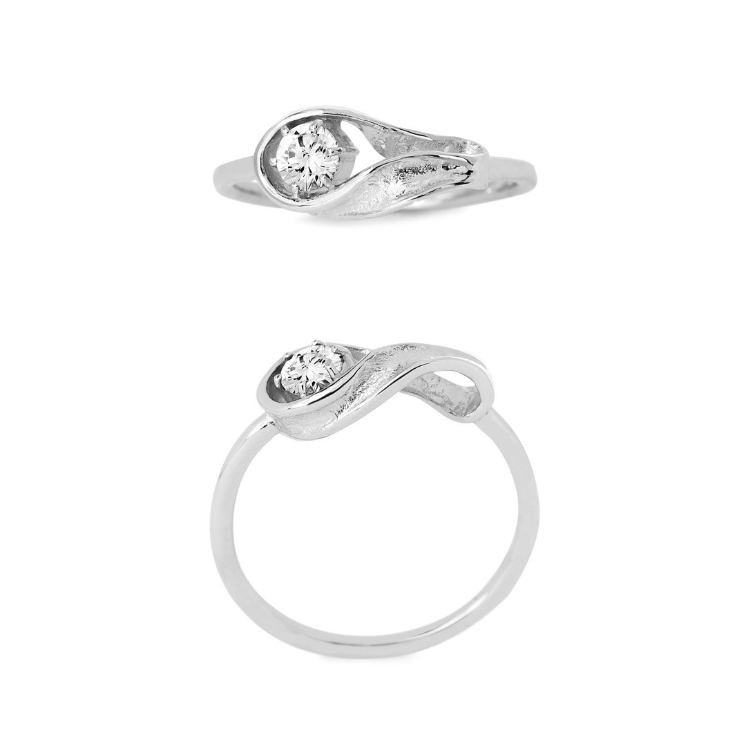 Silfurhringur með zirconia - Eilífð