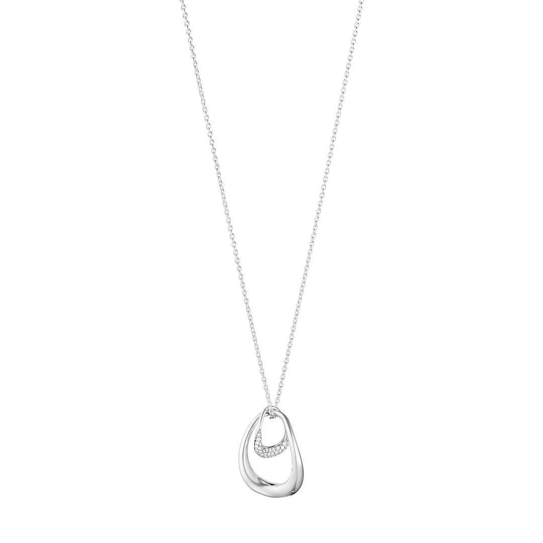 Silfurhálsmen með demöntum - Georg Jensen