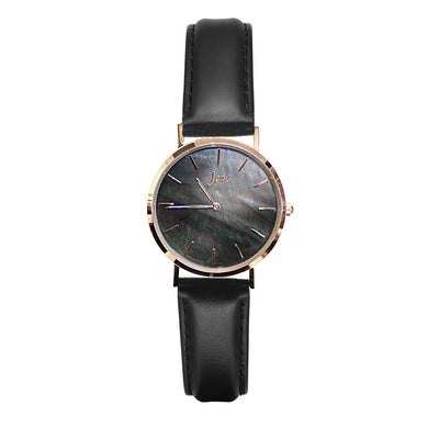 Norðurljósa úr með svartri perlu - 36 mm skífa