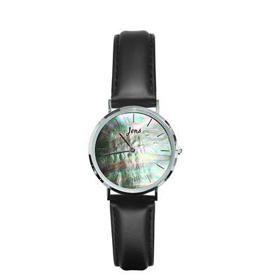 Norðurljósa úr með svartri perlu - 36 mm skífa
