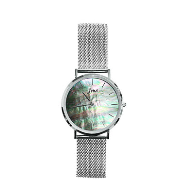 Norðurljósa úr með svartri perlu - 36 mm skífa