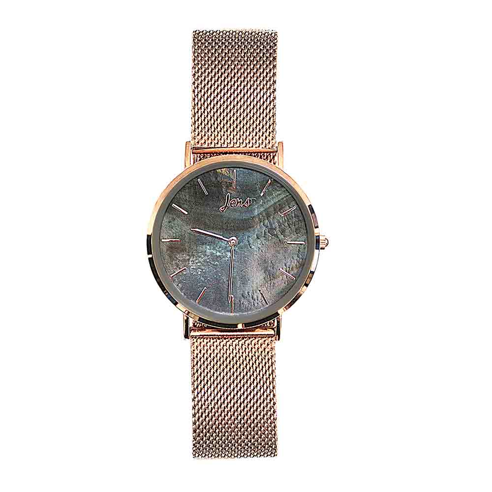 Norðurljósa úr með svartri perlu - 40 mm skífa