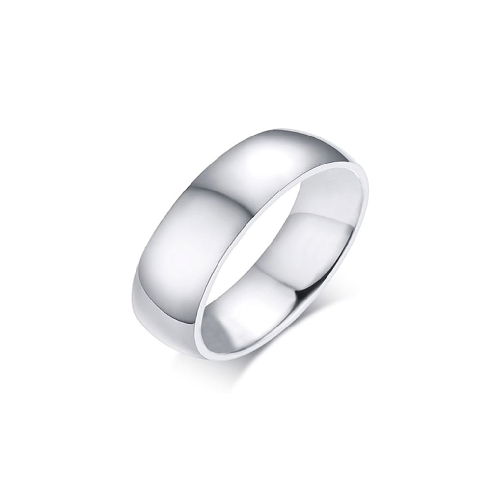 6 mm giftingarhringur úr stáli