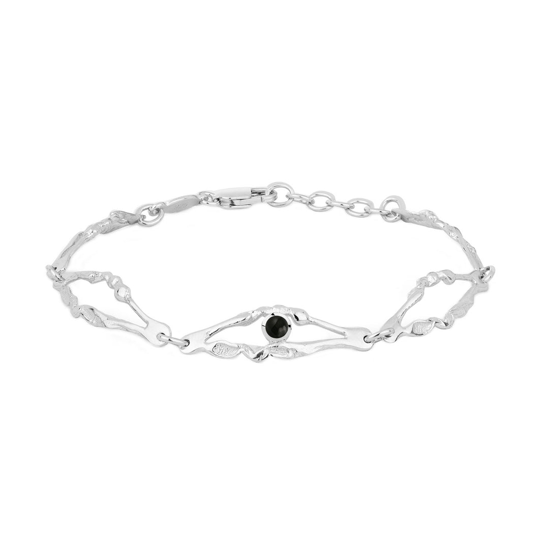 Silfurarmband með íslenskum steini
