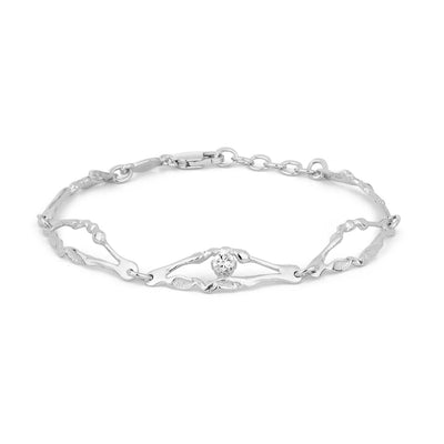 Silfurarmband með zirconia