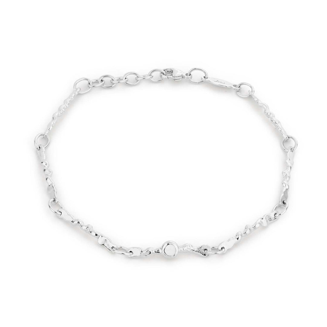 Silfurarmband með íslenskum steini