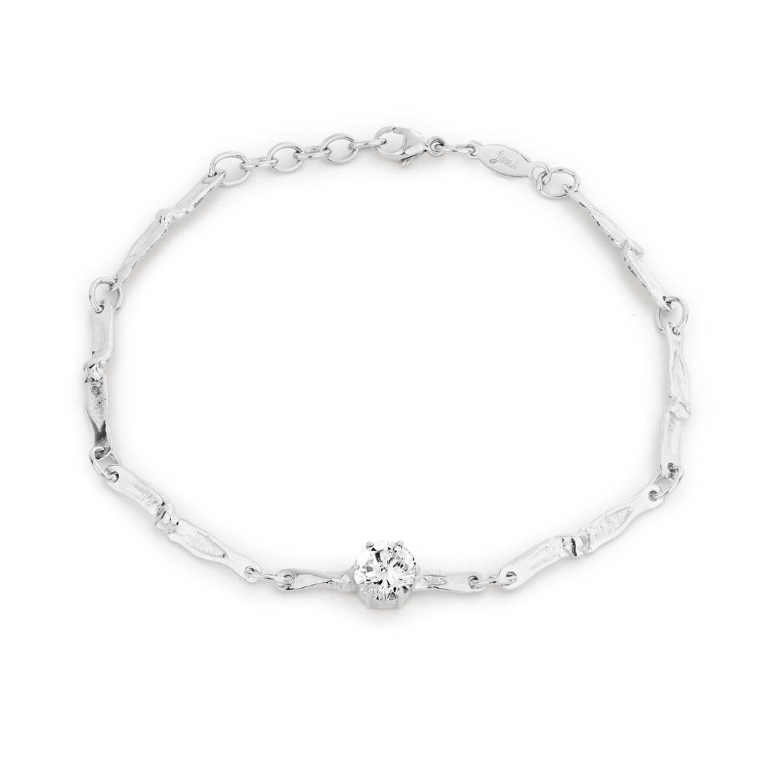Silfurarmband með zirconia