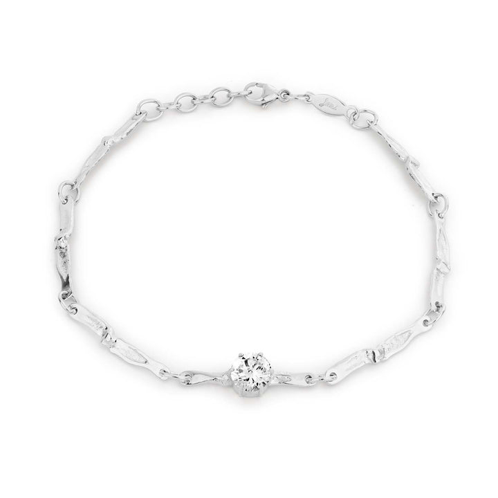 Silfurarmband með zirconia