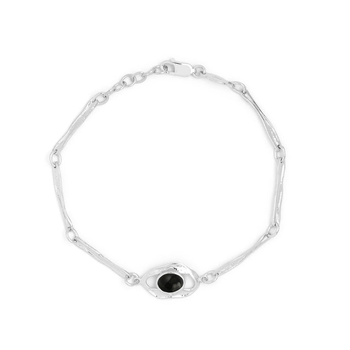 Silfurarmband með íslenskum steini
