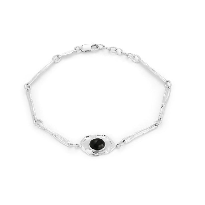 Silfurarmband með íslenskum steini