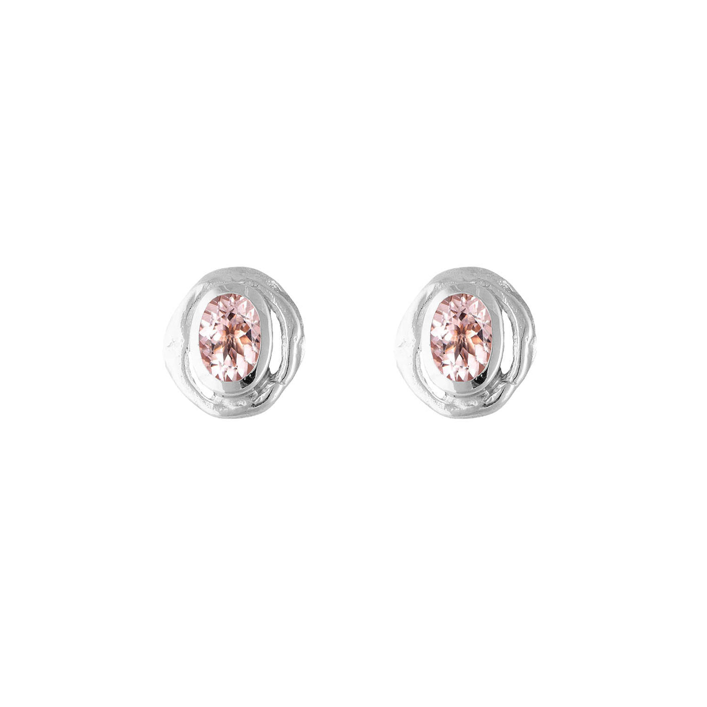 Silfureyrnalokkar með morganite