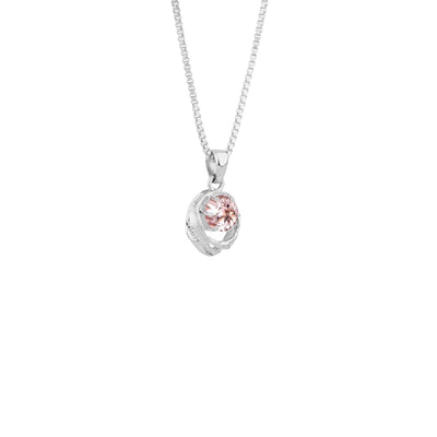 Silfurhálsmen með morganite