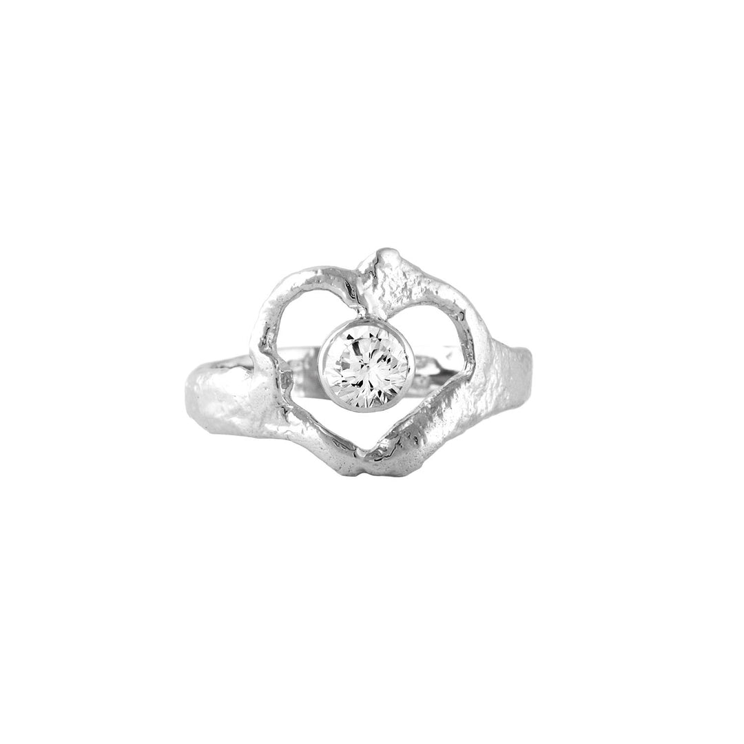 Silfurhringur með zirconia