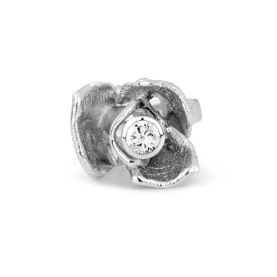 Silfurhringur með zirconia