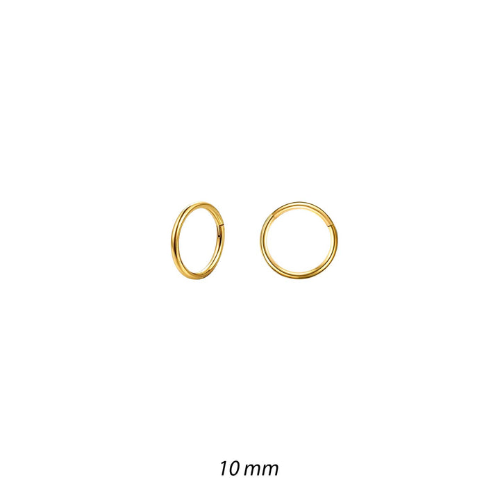 Gylltir stáleyrnalokkar - 10 mm