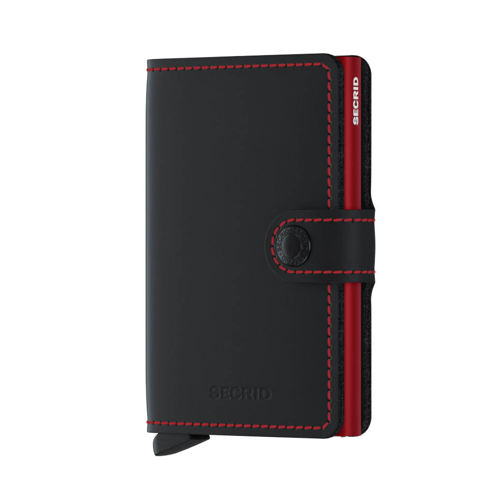 Secrid Miniwallet - Matte Black &amp; Red