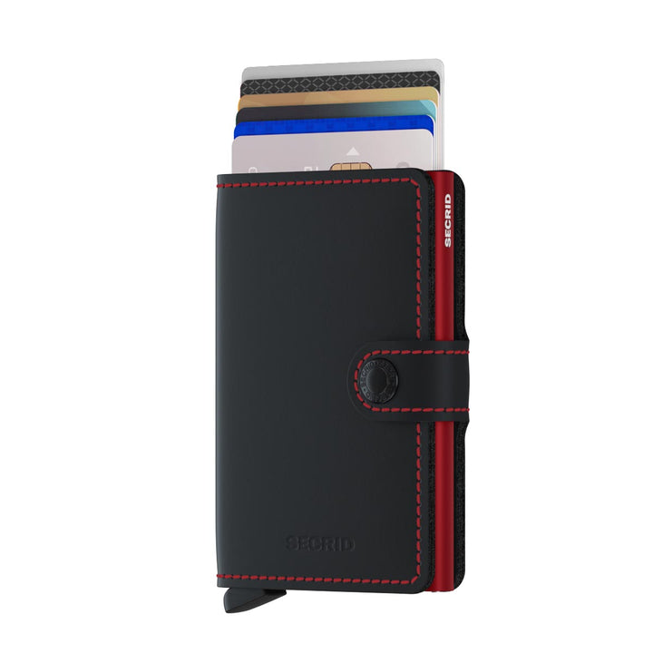 Secrid Miniwallet - Matte Black &amp; Red