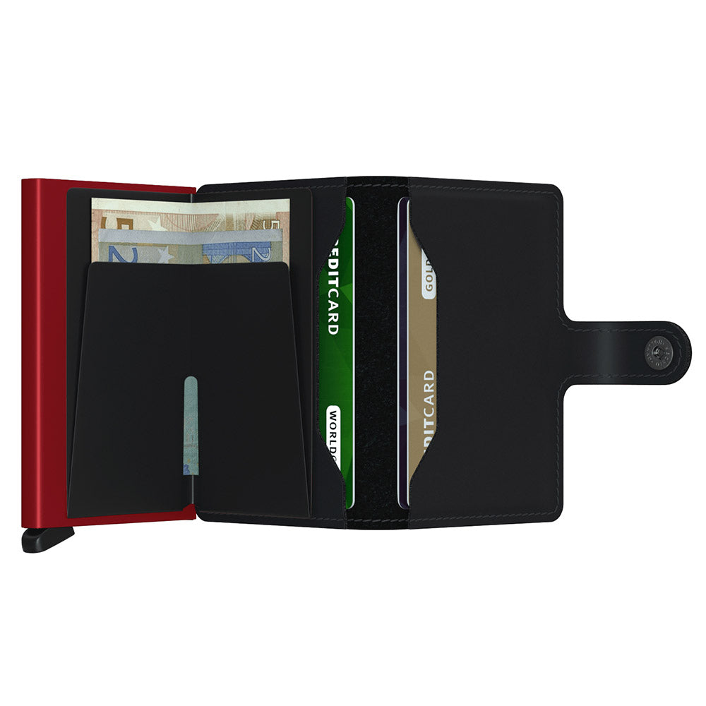 Secrid Miniwallet - Matte Black &amp; Red