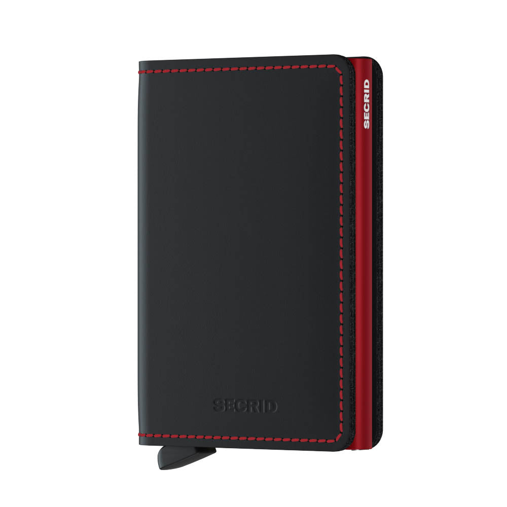 Secrid Slimwallet - Matte Black &amp; Red