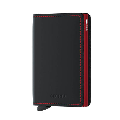 Secrid Slimwallet - Matte Black & Red