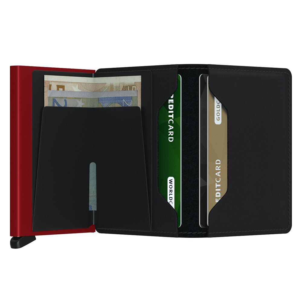 Secrid Slimwallet - Matte Black &amp; Red