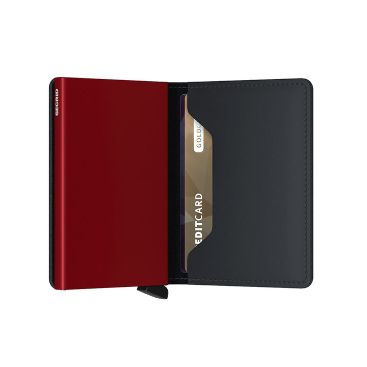 Secrid Slimwallet - Matte Black &amp; Red