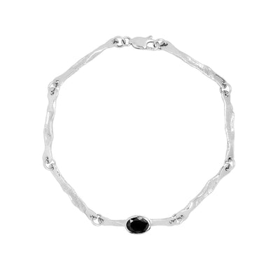 Silfurarmband með steini