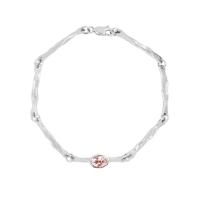 Silfurarmband með steini