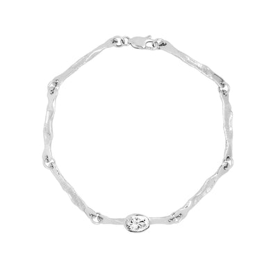 Silfurarmband með steini
