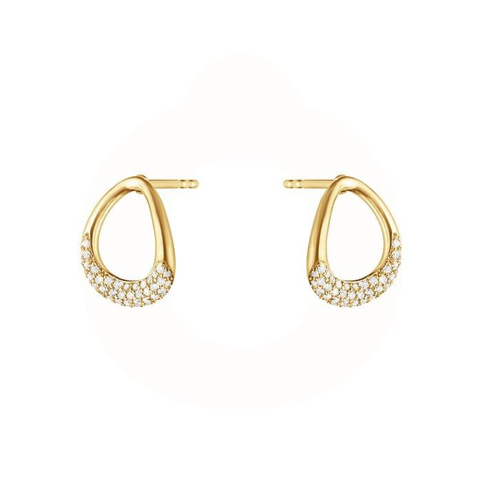 Gulleyrnalokkar með demöntum - Georg Jensen