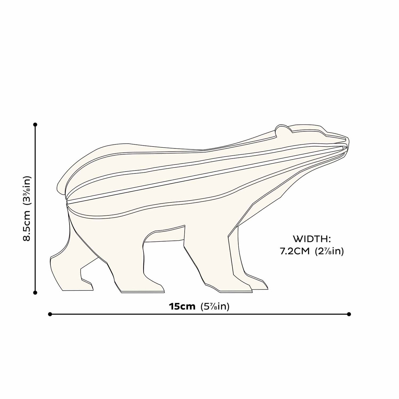 Ísbjörn - 15 cm