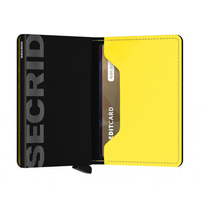 Secrid Slimwallet - Matte Black & Yellow